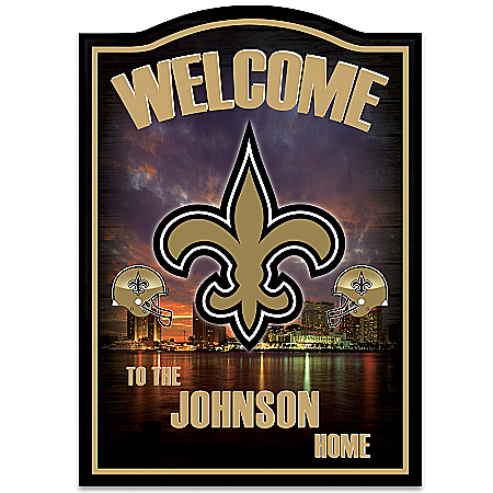NFL New Orleans Saints Personalized Welcome Sign