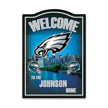 NFL Philadelphia Eagles Personalized Welcome Sign Wall Decor
