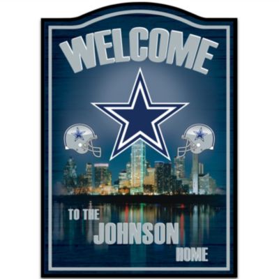 NFL Dallas Cowboys Personalized Welcome Sign Wall Decor