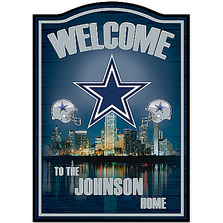 NFL Dallas Cowboys Personalized Welcome Sign Wall Decor
