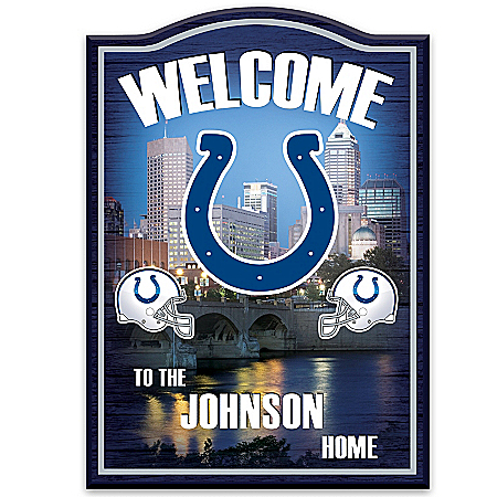 Indianapolis Colts Personalized Welcome Sign