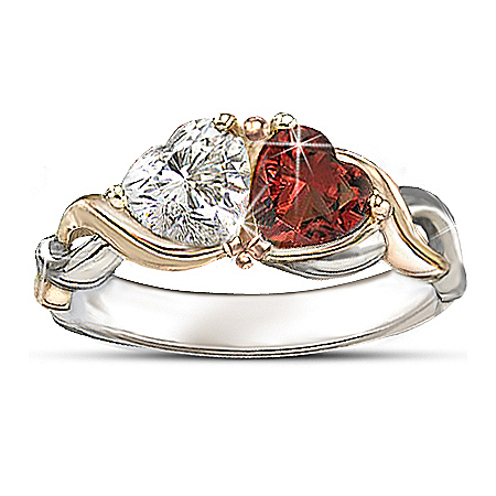 Two Hearts, One Love Heart-Shaped Ring: Romantic Jewelry Gift