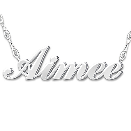 Personalized Diamond Necklace: Granddaughter, I Love You