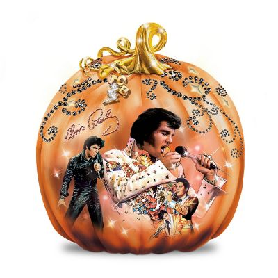 Elvis Takin' Care Of Halloween Pumpkin Sculpture