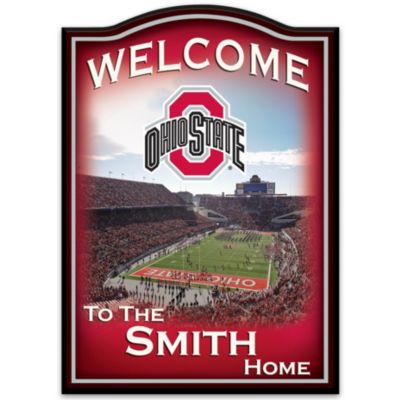 Ohio State Buckeyes Personalized Welcome Sign