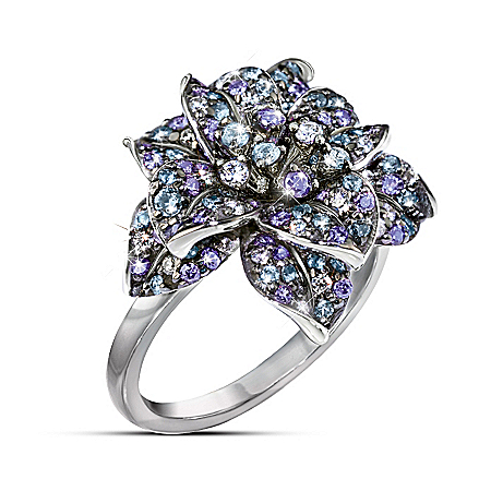 Ring: Midnight Rose Diamonesk Cocktail Ring