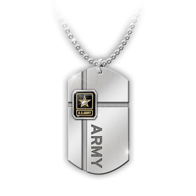 Army Dog Tag Pendant Necklace: For My Soldier