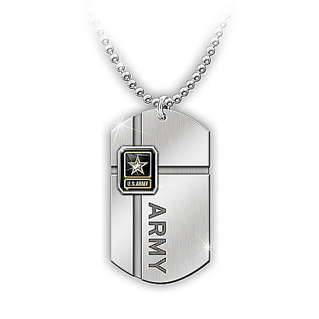 Army Dog Tag Pendant Necklace: For My Soldier