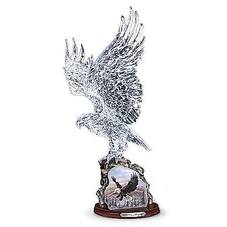 Crystal Eagle Sculpture: Soaring Majesty