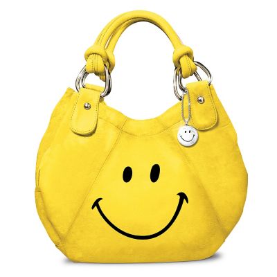 Smile Face Fashion Handbag: Bright Yellow Smile