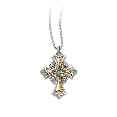 Irish Blessings Cross Pendant Necklace