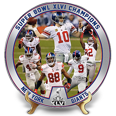 The New York Giants Super Bowl XLVI Champions Collector Plate