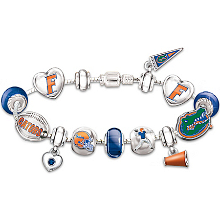 Florida Gators Charm Bracelet: Go Gators! #1 Fan