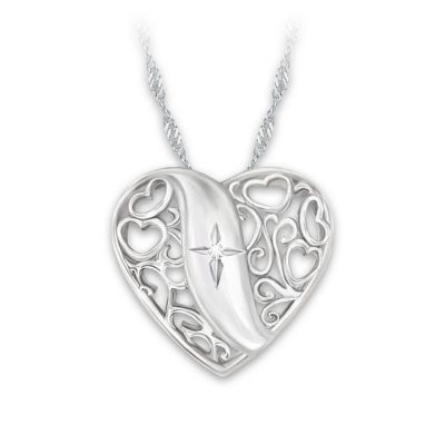 Pendant Necklace: Pure Faith Diamond Pendant Necklace