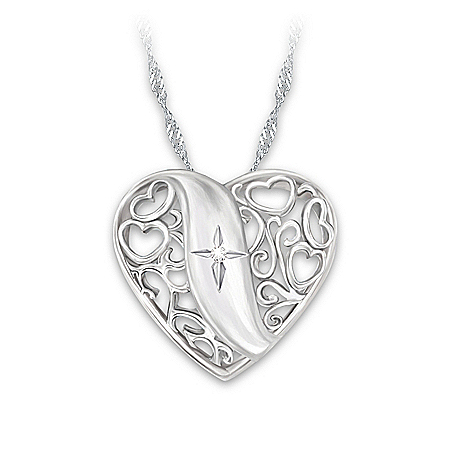 Pendant Necklace: Pure Faith Diamond Pendant Necklace