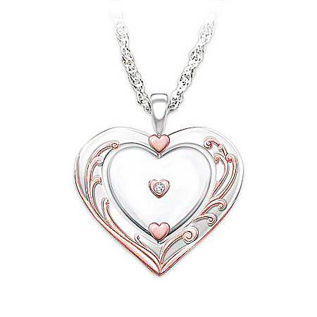 Diamond Pendant Necklace: Granddaughter, Love Is All Around You