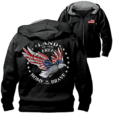 Mens Hoodie: Home Of The Brave