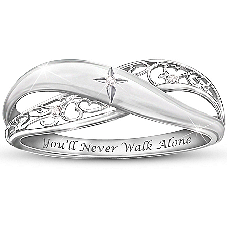 Religious Daughter Diamond Ring: Pure Faith