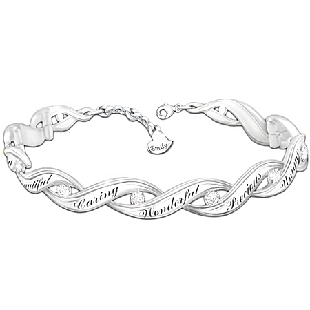Granddaughter Personalized Diamond Bracelet: All That You Are