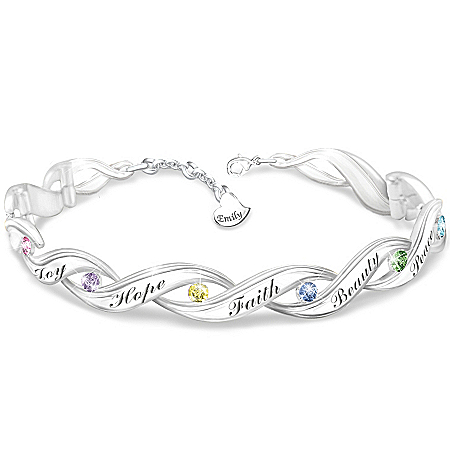Wishes For My Granddaughter Personalized Bracelet