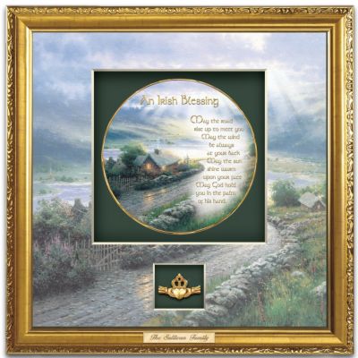 Thomas Kinkade An Irish Blessing Personalized Shadowbox Plate