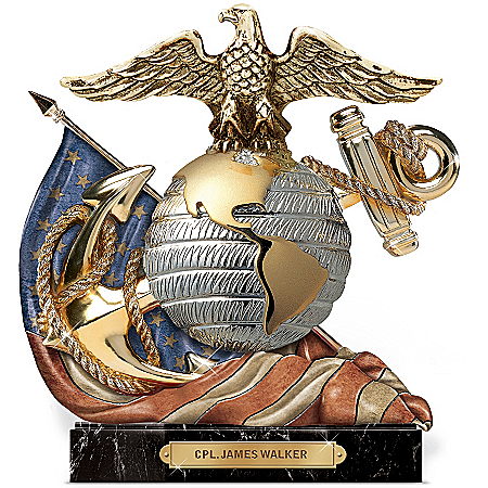 Personalized Marine Sculpture: Honor, Courage, Commitment