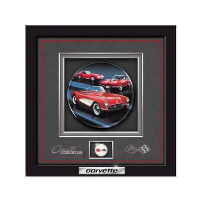 Wall Decor: Corvette: American Dream Car Shadowbox Collector Plate