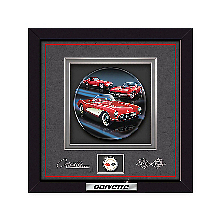 Wall Decor: Corvette: American Dream Car Shadowbox Collector Plate