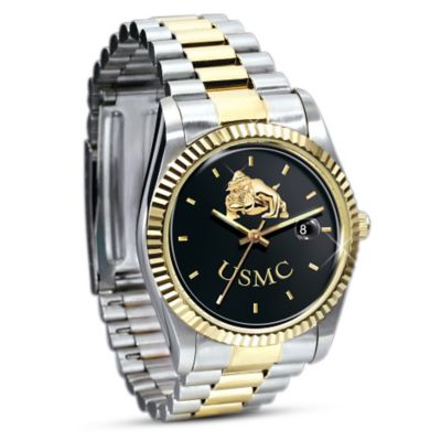 Stainless Steel USMC Semper Fi Watch Gift For Marines