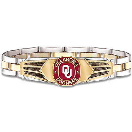 Oklahoma Sooners Stainless Steel Men's Bracelet