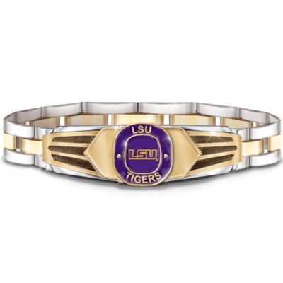 LSU Tigers Stainless Steel Men's Bracelet