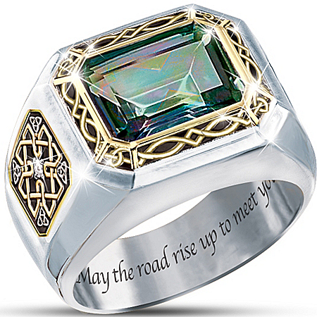 Mystic Topaz Mens Ring: The Legend Of Ireland