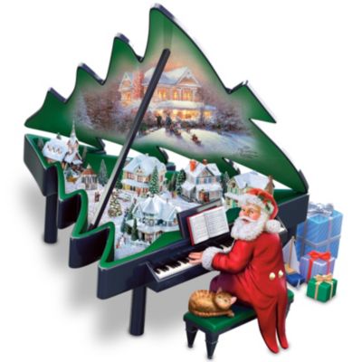 Thomas Kinkade Santa's Grand Christmas Musical Sculpture