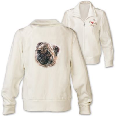 Womens Jacket: Doggone Cute Pug