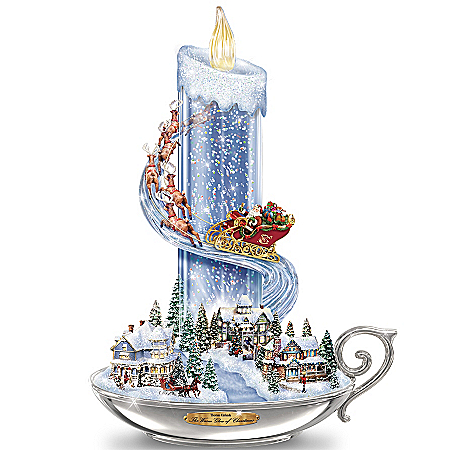 Table Centerpiece: Thomas Kinkade Warm Glow Of Christmas Table Centerpiece