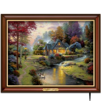 Thomas Kinkade Stillwater Cottage Canvas Print Wall Decor