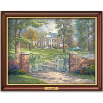 Illuminating Canvas Print Wall Decor: Thomas Kinkade Graceland