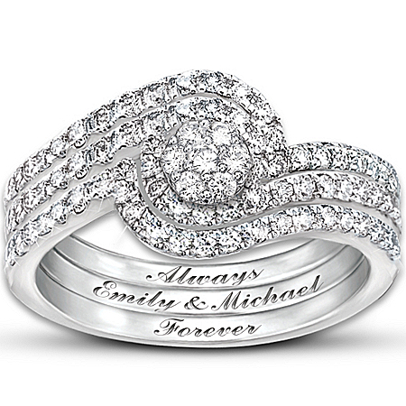 Personalized Women's Diamond Ring: The Story Of Our Love