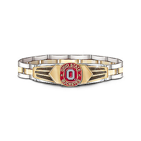 Ohio State Buckeyes Stainless Steel Mens Bracelet