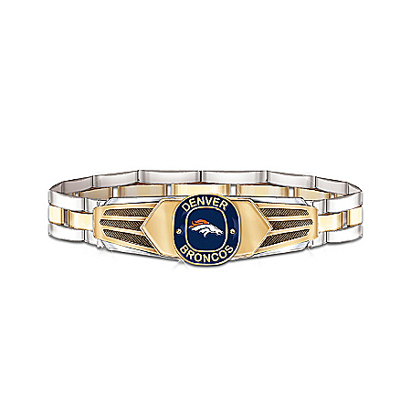 NFL Denver Broncos Stainless Steel Mens Bracelet