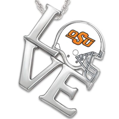 Oklahoma State University Cowboys Pendant Necklace: I Love My Cowboys