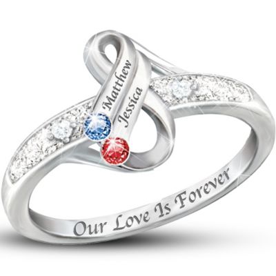 Personalized Birthstone Ring: Infinite Love