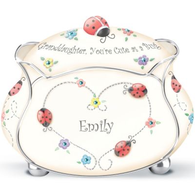 Personalized Music Box: Granddaughter, You're Cute As A Bug