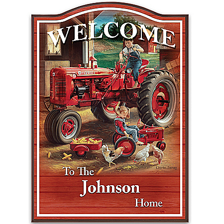 Farmall Personalized Welcome Sign Wall Decor