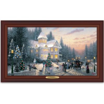 Wall Decor: Thomas Kinkade Victorian Christmas Wall Decor