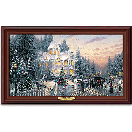Wall Decor: Thomas Kinkade Victorian Christmas Wall Decor