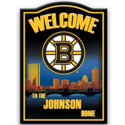 NHL® Boston Bruins® Personalized Welcome Sign
