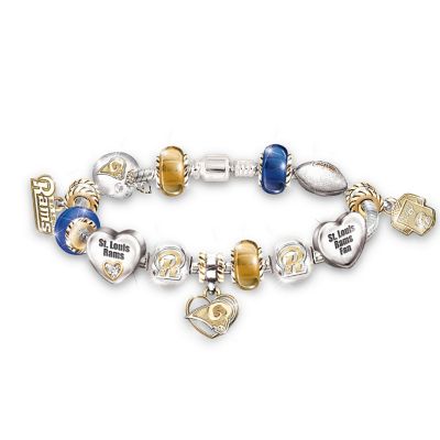 NFL St. Louis Rams Charm Bracelet: Go Rams! #1 Fan