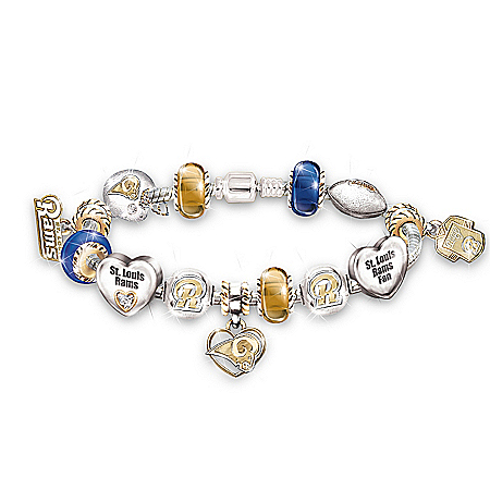 NFL St. Louis Rams Charm Bracelet: Go Rams! #1 Fan