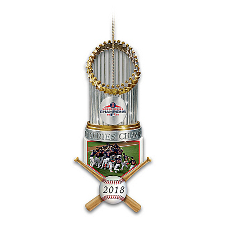 2018 MLB World Series Champions Boston Red Sox Trophy Ornament